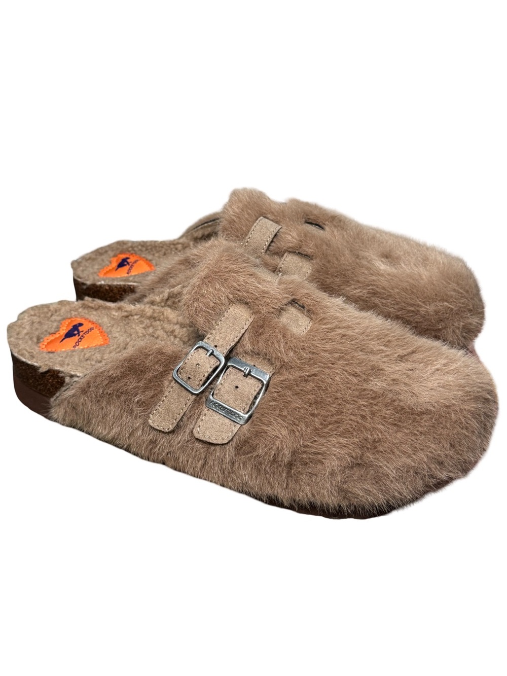 Rocket Dog Abel Plus Fuzzy Taupe Mule Faux Fur clogs/mules